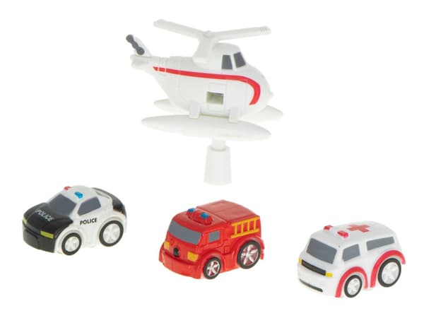 Hinderbana interaktiv parkeringsplats racing ambulans polisbil XL