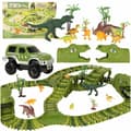 Miniatyrbillede 1 af 10: Racerbana dinosaurier bilar 240 element