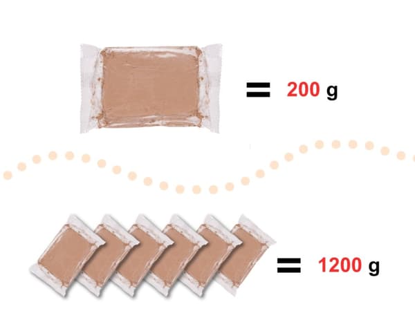 Lermaterial för drejskiva 1200g