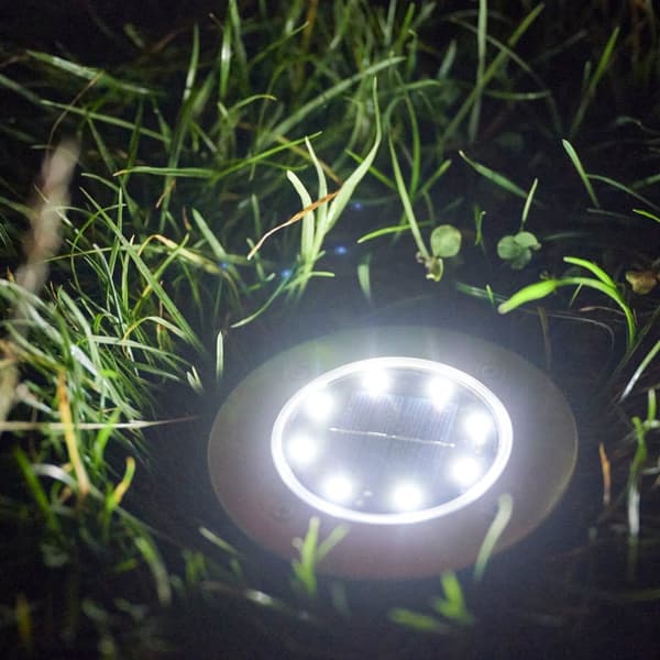 Solcellsdriven LED-marklampa för trädgården, 12 st