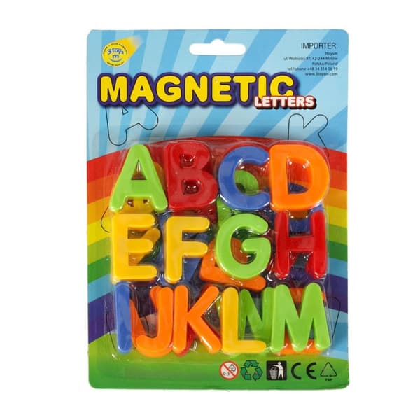 Magnetisk dubbelsidig griffeltavla + bokstäver kritpenna