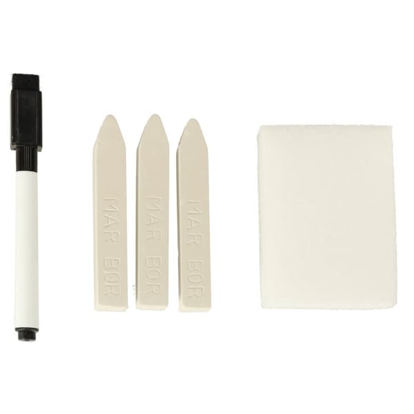 Magnetisk dubbelsidig griffeltavla + bokstäver kritpenna
