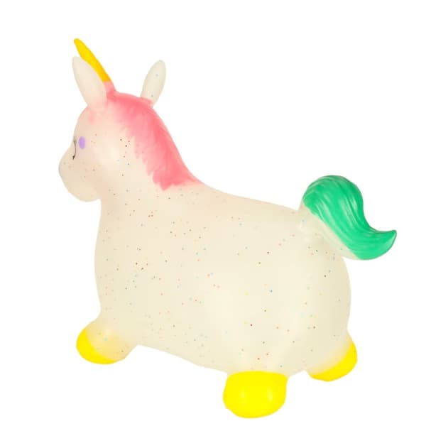 Barnens hoppande enhörning i gummi