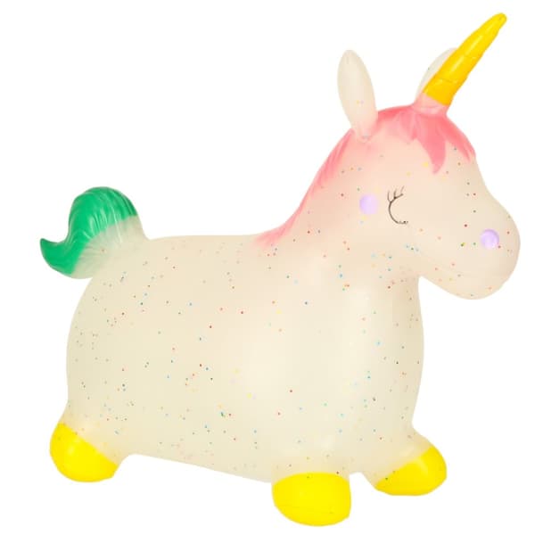 Barnens hoppande enhörning i gummi
