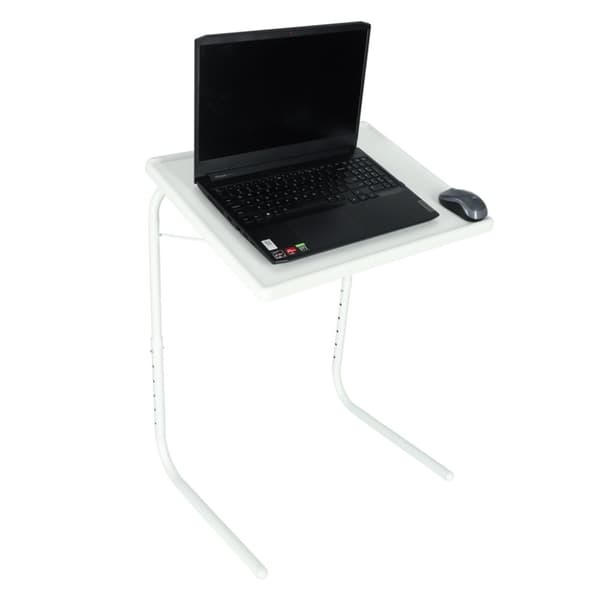 Hopfällbart sidobord för laptop 52x40cm vitt