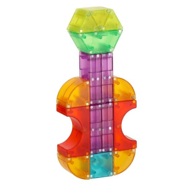 3D-konstruktionsmagnetiska tegelstenar LED-lysande 134 el.