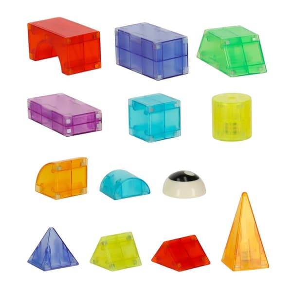 3D-konstruktionsmagnetiska tegelstenar LED-lysande 134 el.