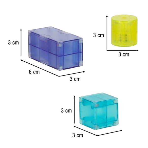 3D-konstruktionsmagnetiska tegelstenar LED-lysande 134 el.
