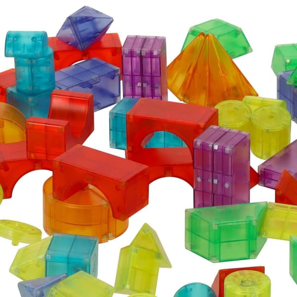 3D-konstruktionsmagnetiska tegelstenar LED-lysande 134 el.