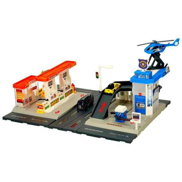 Bensinstation polisparkering set 54el