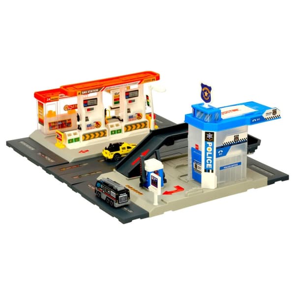 Bensinstation polisparkering set 54el