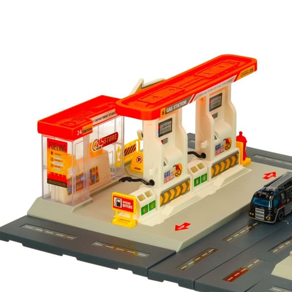 Bensinstation polisparkering set 54el