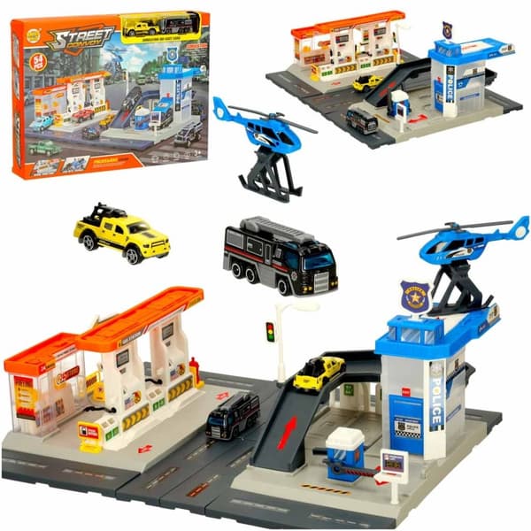 Bensinstation polisparkering set 54el