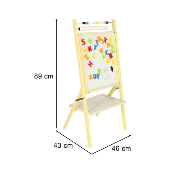Torrsuderbar griffeltavla 46x43x89 askgrå