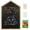 Miniatyrbilde 1 av 7: Magnetisk griffeltavla med hängande hus + bokstäver kritsvamp