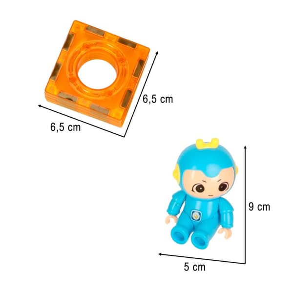 Magnetiska klossar marmorbollbana med ljudmusik 118 element