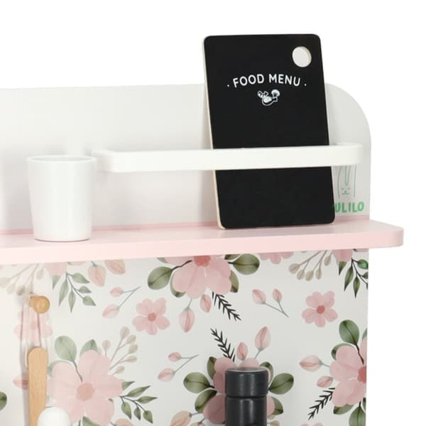 Träkök rosa blommor ugn LULILO