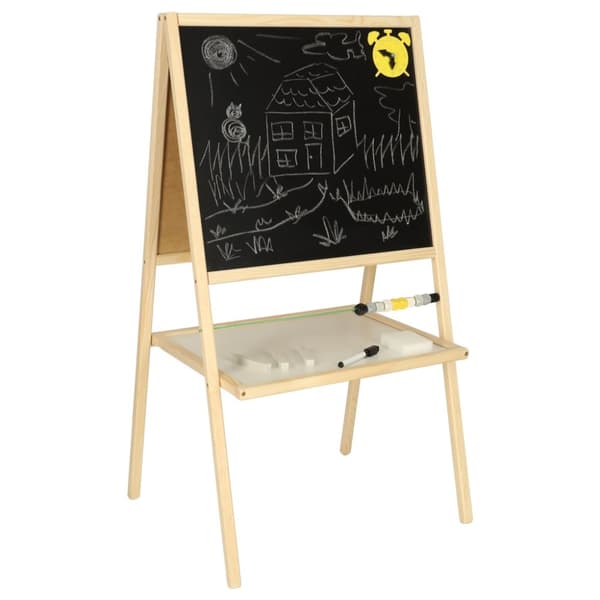 Svarttavla whiteboard 37x48x90 naturfärgad