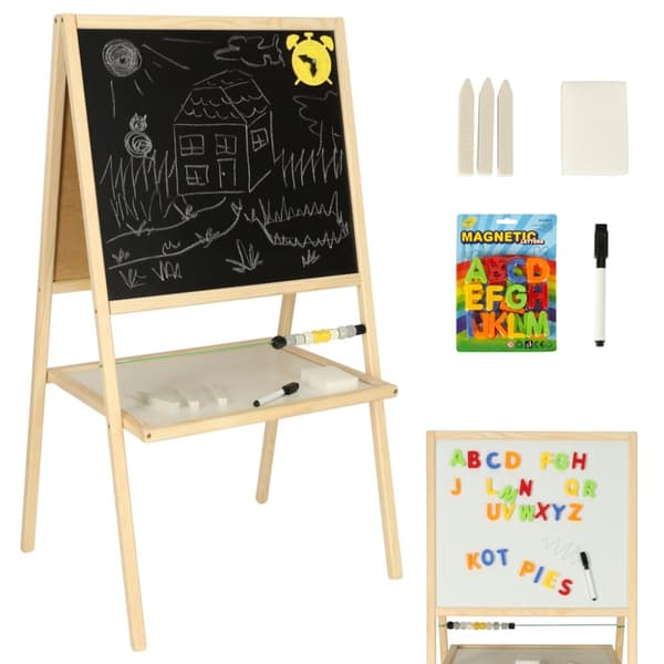 Svarttavla whiteboard 37x48x90 naturfärgad