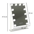 Miniatyrbilde 5 av 10: LED-sminkspegel med USB-lampor 30x40cm