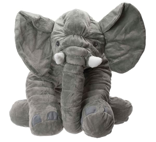 Plyschmaskot elefant grå stor 60cm