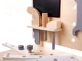 Miniatyrbillede 9 af 11: Träverkstad med verktyg på ett bord DIY-set