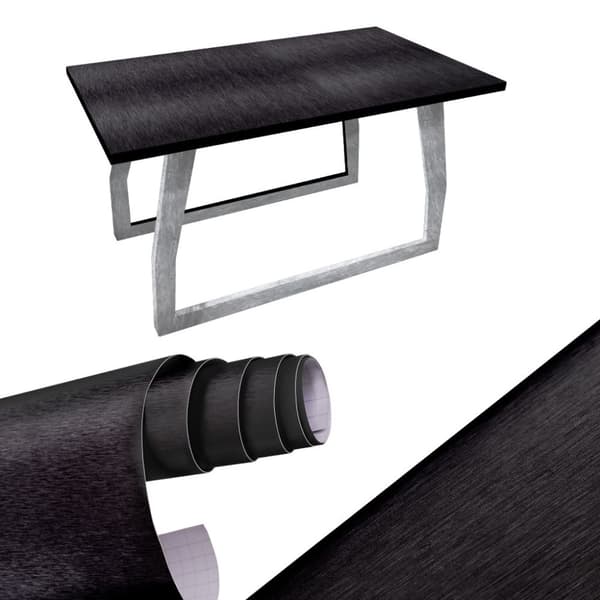 Folierulle metallic borstad svart 1,52x30m