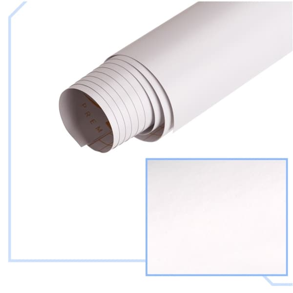 Dekorplast / Möbelfolie - Matt Vit - 1,52x28m