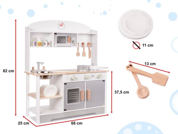 Barnkök i trä i MDF MODERN CLASSIC+ tillbehör
