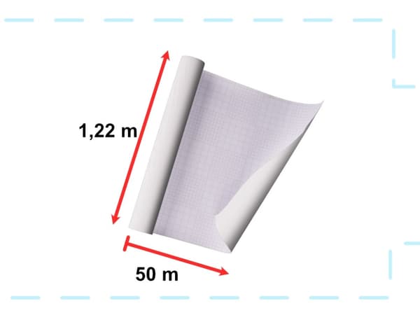 Självhäftande folierulle tapet ek vit 1,22x50m