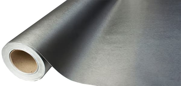 Folierulle metallisk borstad grafit 1,52x30m