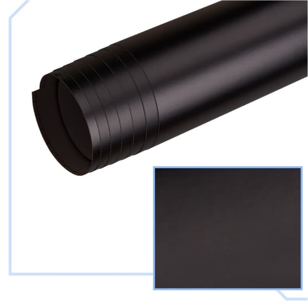 Folierulle matt svart 1,52x28m