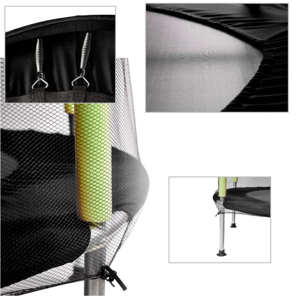 Barnens trädgårdstrampolinnät 140 cm grönt