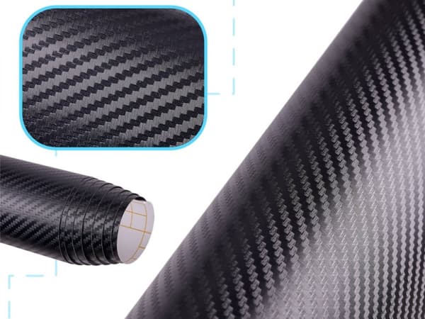 Kolfiber 3D-rullfilm svart 1,52x30m