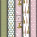 Miniatyrbild 1 av 4: Clairefontaine - 201965AMZC - En låda med 10 rullar Excellia presentpapper 5mx0m70 80g, diverse Cocooning-designer