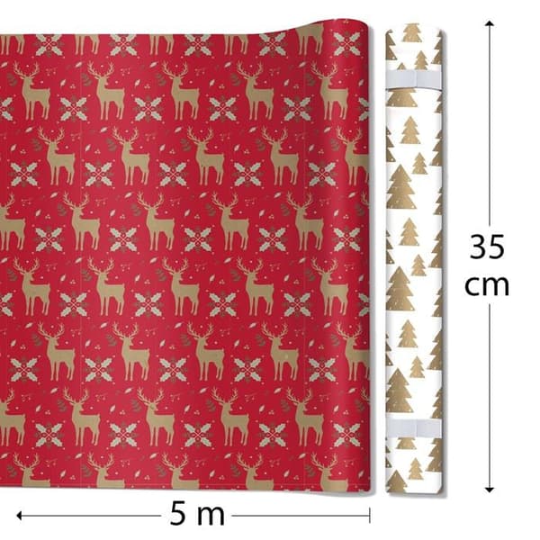 Presentpapper - Clairefontaine - 223887C - 2 rullar - 100 % återvunnet - Noll plast