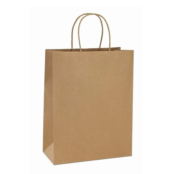 Papperspåse med handtag BSTech 210x140x270 mm 120 g/m2 25 st. Brun