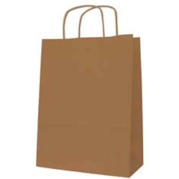 Presentpåsar Kraft Vergé AGIPA - 50 stycken - (L)180 x (P)8 x (H)210 mm - Brun