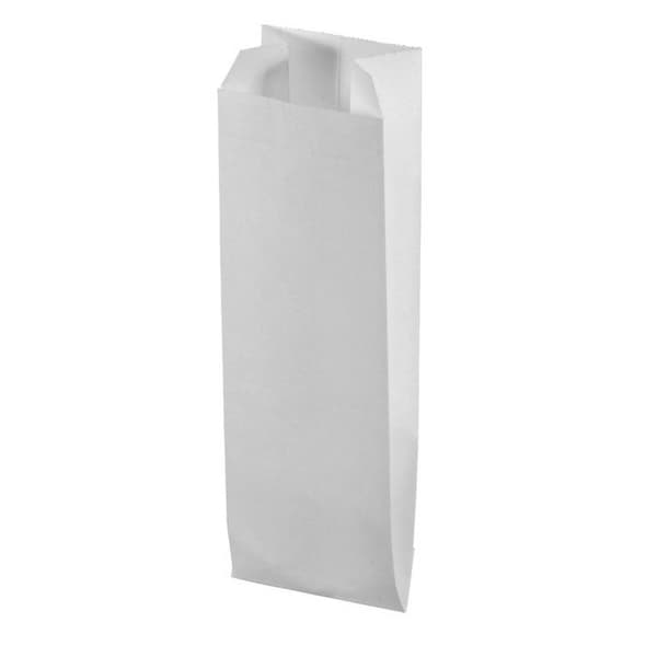 Papperspåse M med vita veck 7 x 24 cm (20 stycken)