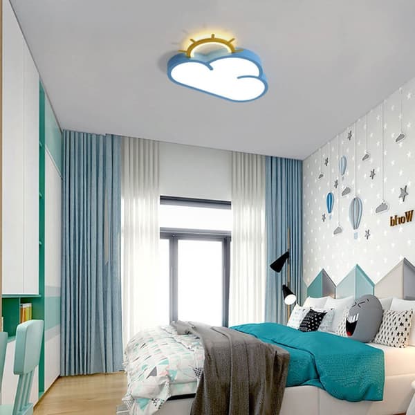 Takplafond LED vägglampa moln blå