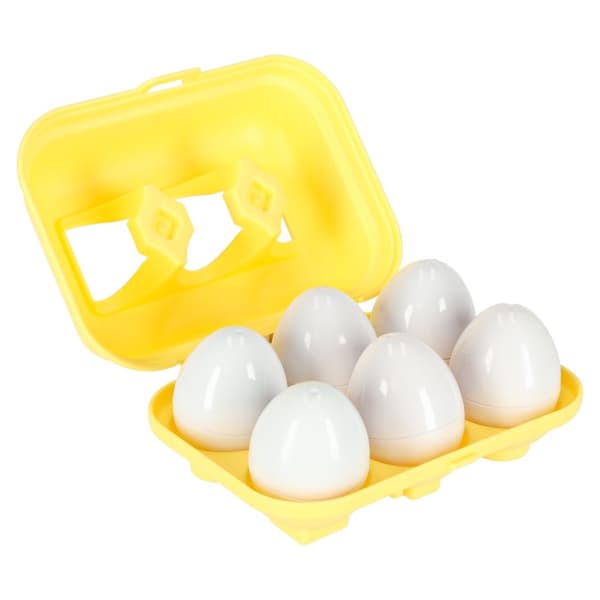 Pusselägg block montessori frukt & grönsaker 6 st