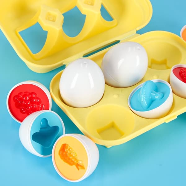 Pusselägg block montessori frukt & grönsaker 6 st