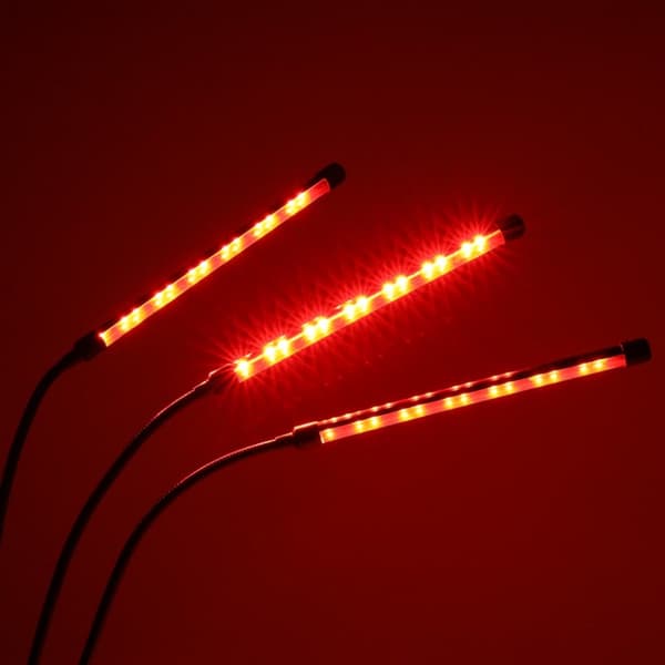 LED växtlampa panel med 3 lampor