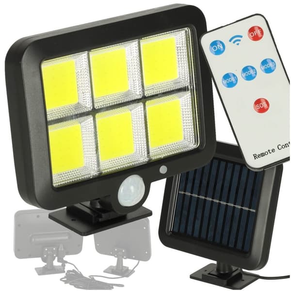 Solcellsrörelse- och skymningssensorlampa 120 LED