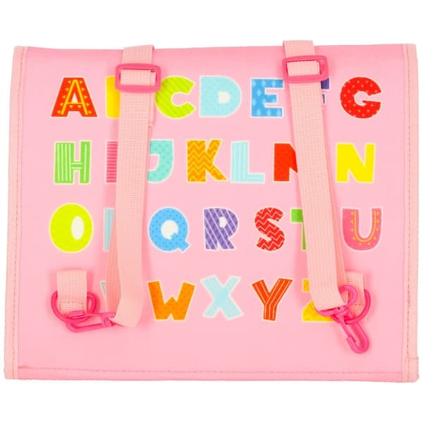 Montessori ryggsäck aktivitetsbräda rosa