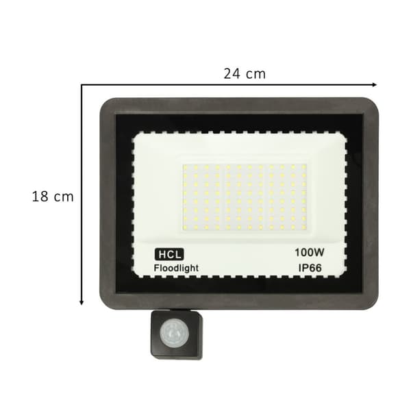Solcellsrörelselampa spotlight 100W