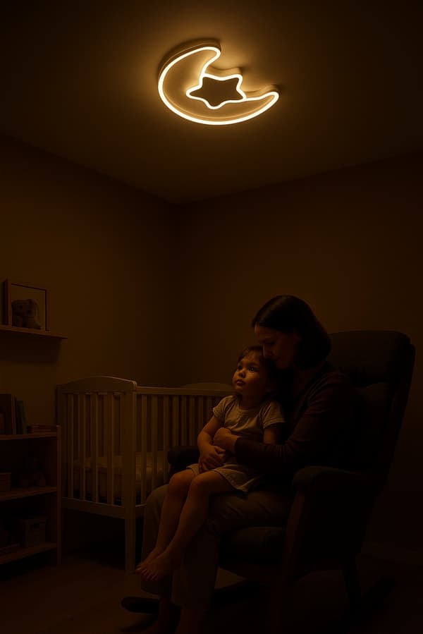 Takplafond LED vägglampa måne fjärrkontroll