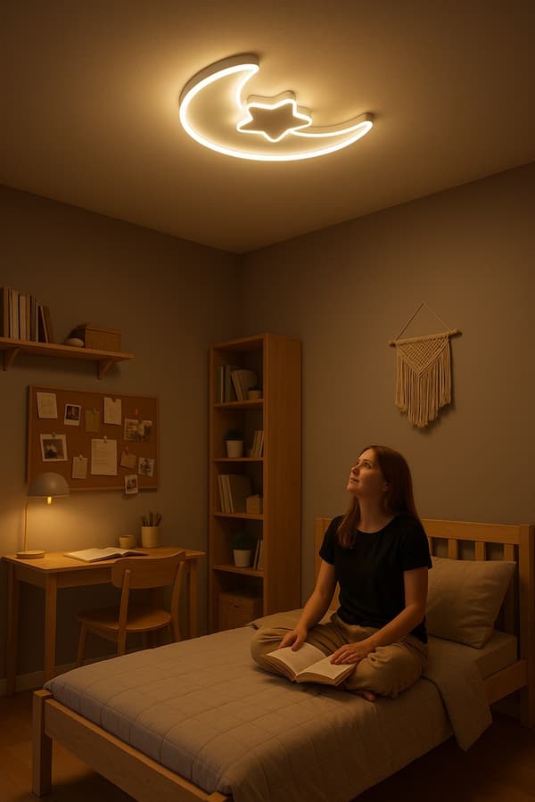 Takplafond LED vägglampa måne fjärrkontroll