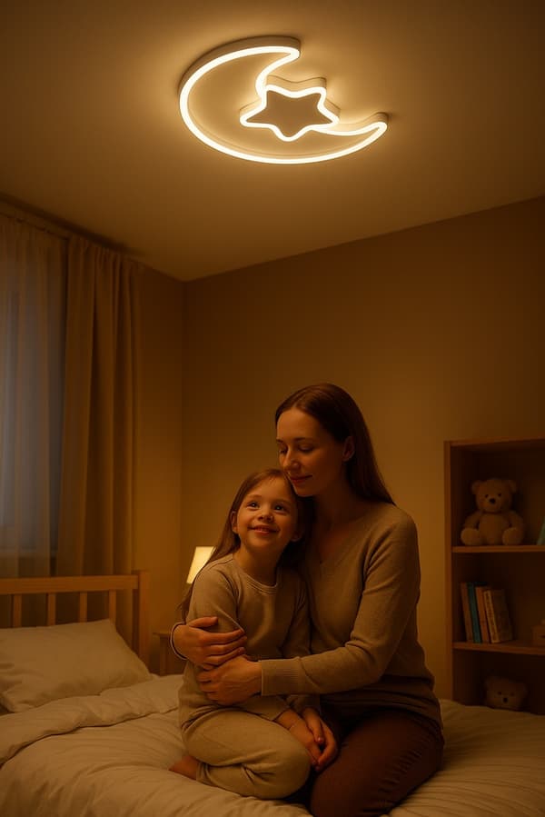 Takplafond LED vägglampa måne fjärrkontroll