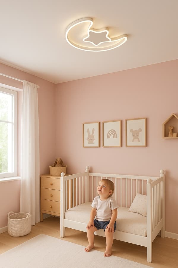 Takplafond LED vägglampa måne fjärrkontroll